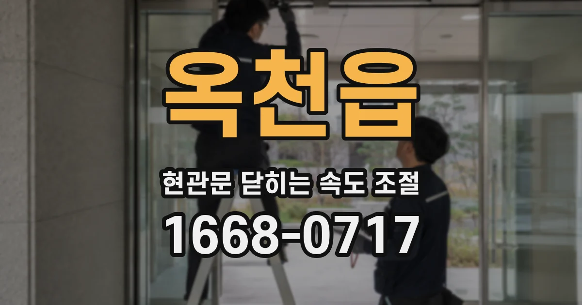 옥천읍 현관문 닫히는 속도 조절