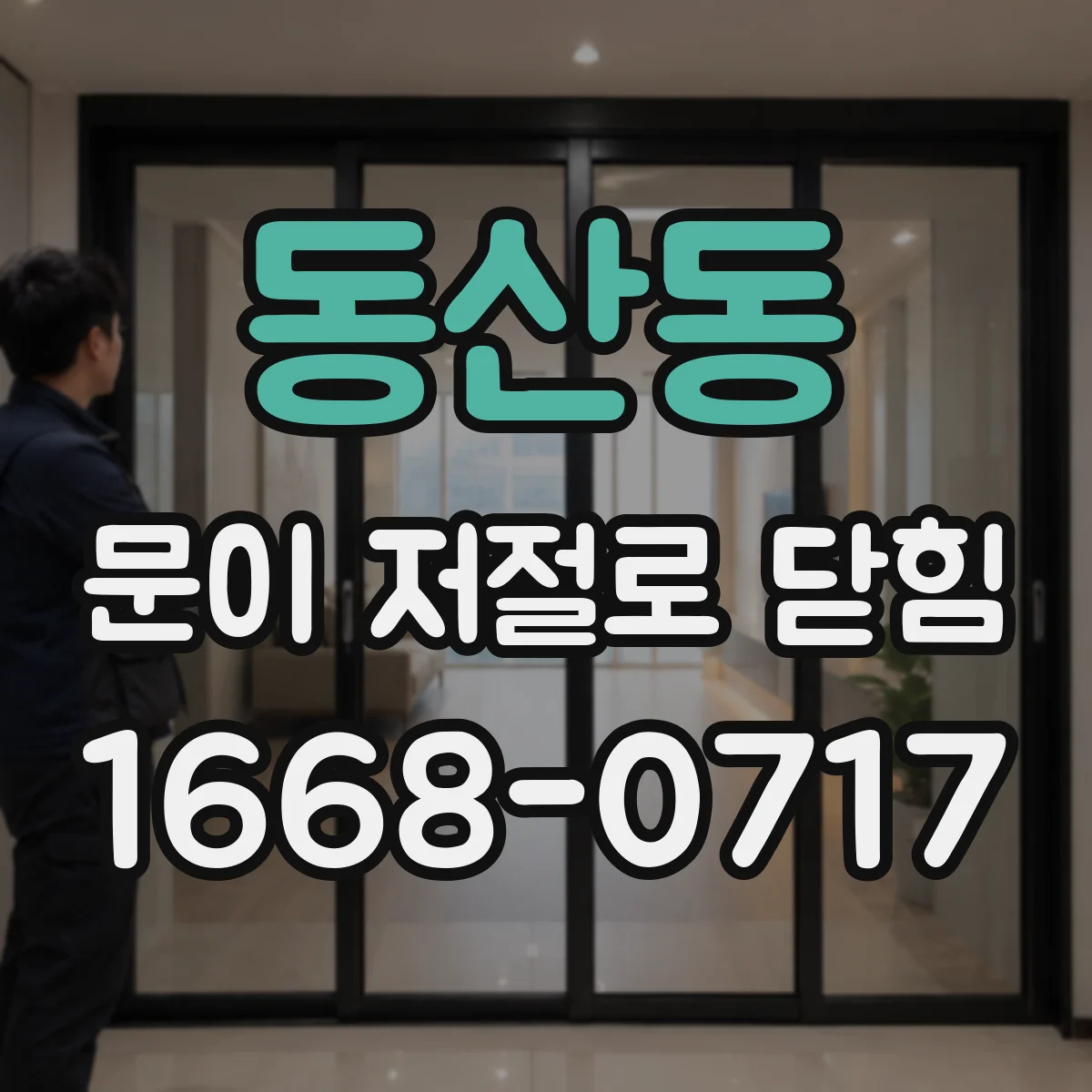 동산동 문이 저절로 닫힘
