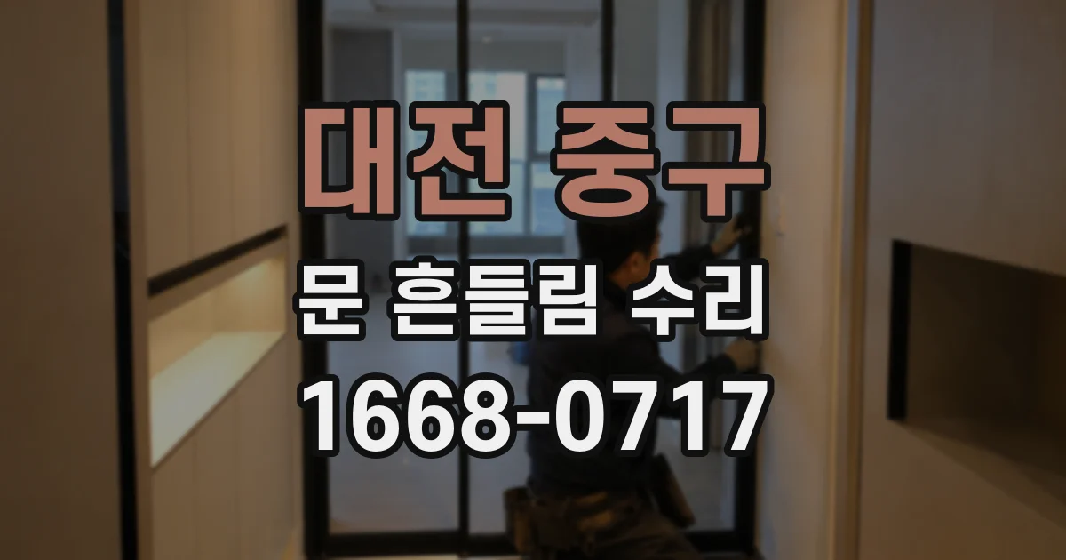 대전 중구 문 흔들림 수리