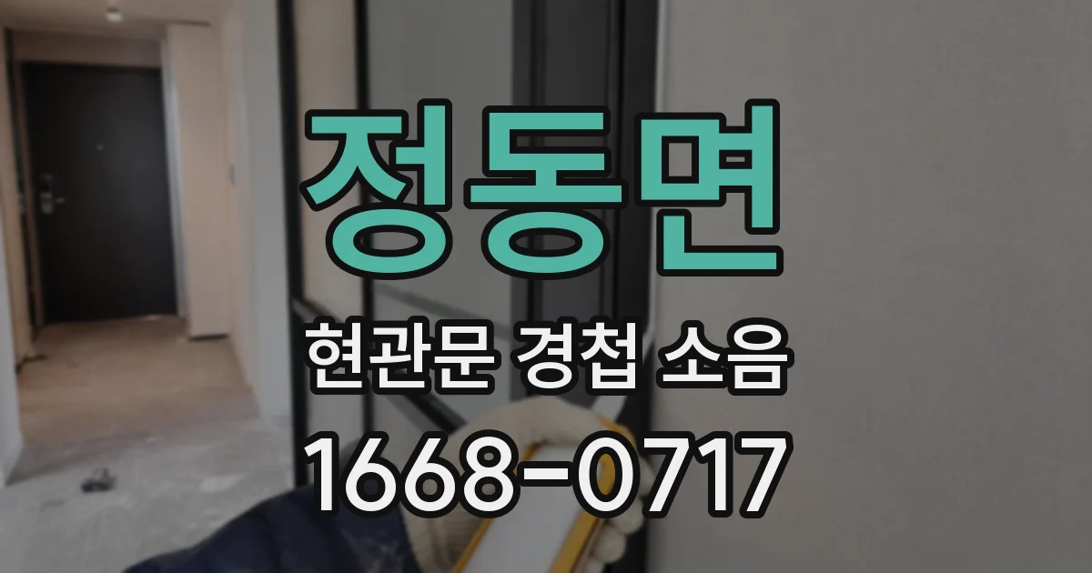 정동면 현관문 경첩 소음