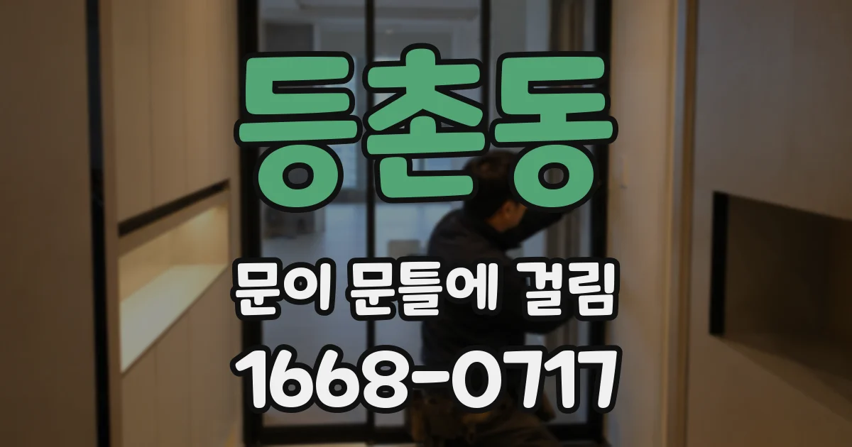 등촌동 문이 문틀에 걸림