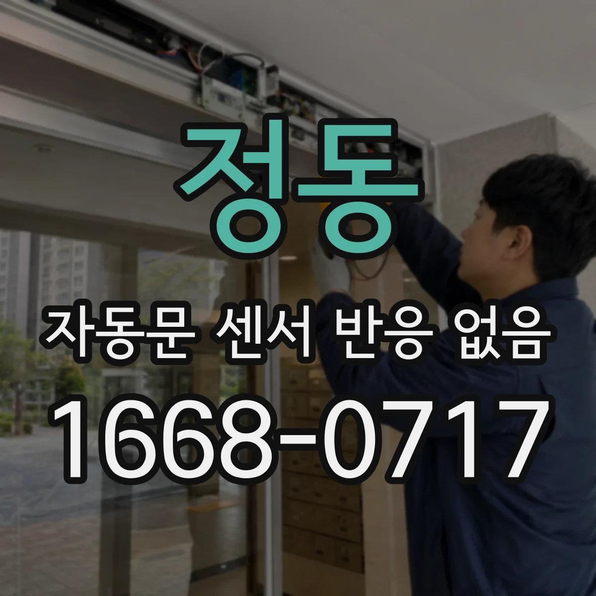 정동 자동문 센서 반응 없음