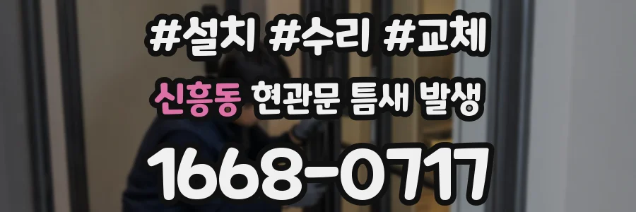 신흥동 현관문 틈새 발생