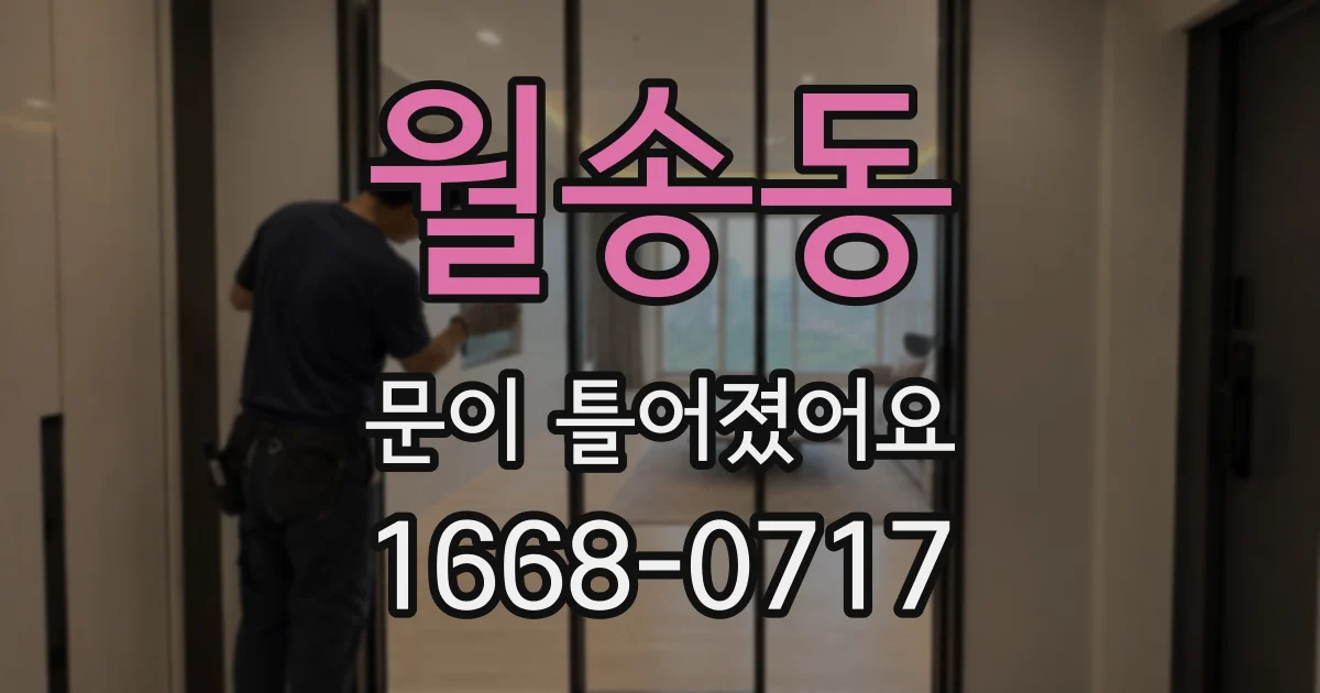 월송동 문이 틀어졌어요