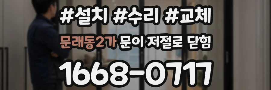 문래동2가 문이 저절로 닫힘