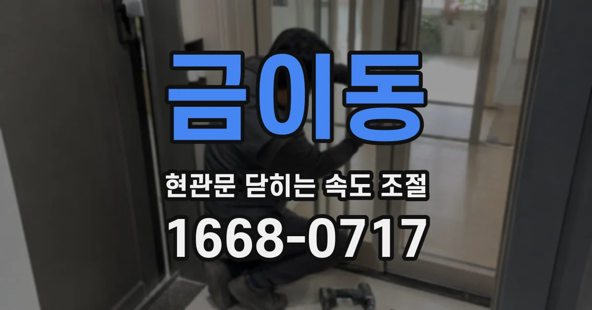 금이동 현관문 닫히는 속도 조절