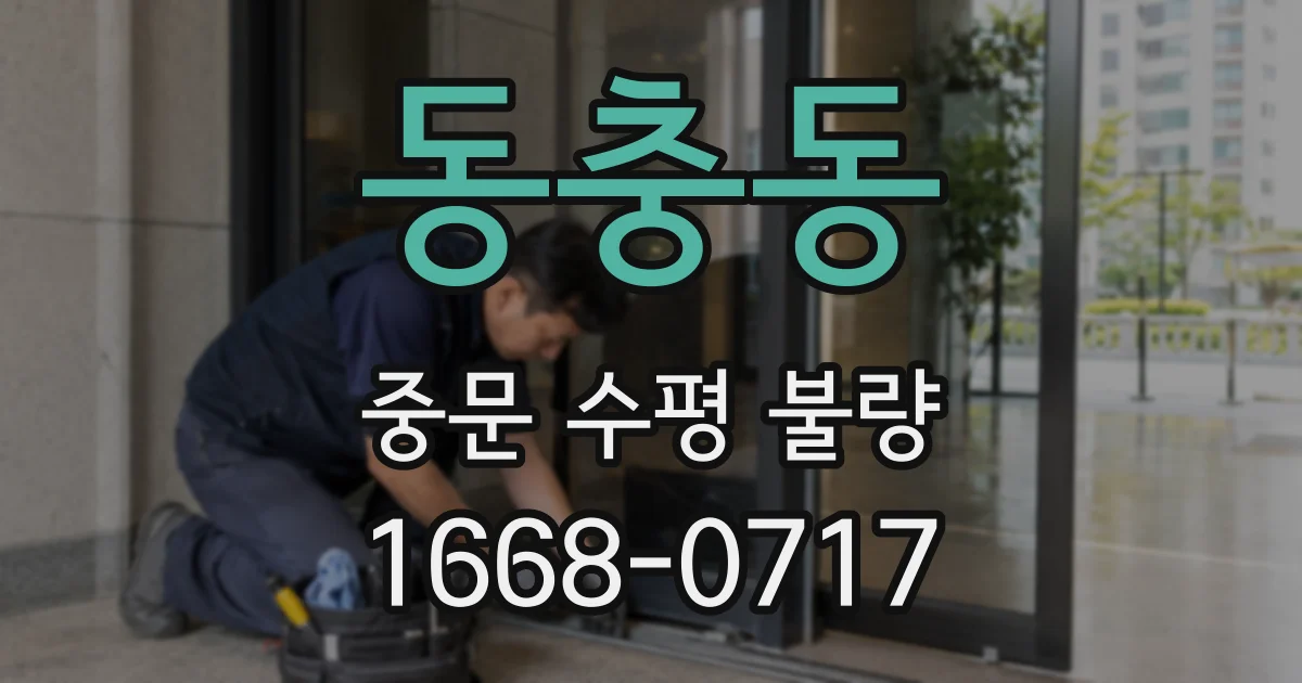 동충동 중문 수평 불량