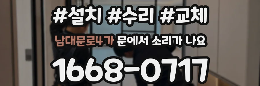 남대문로4가 문에서 소리가 나요