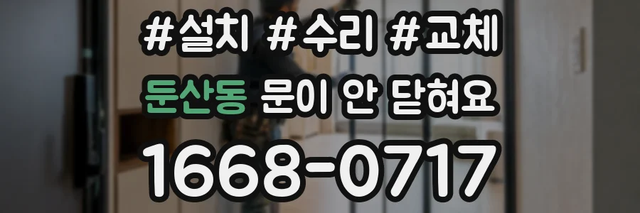 둔산동 문이 안 닫혀요
