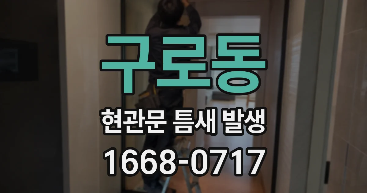 구로동 현관문 틈새 발생