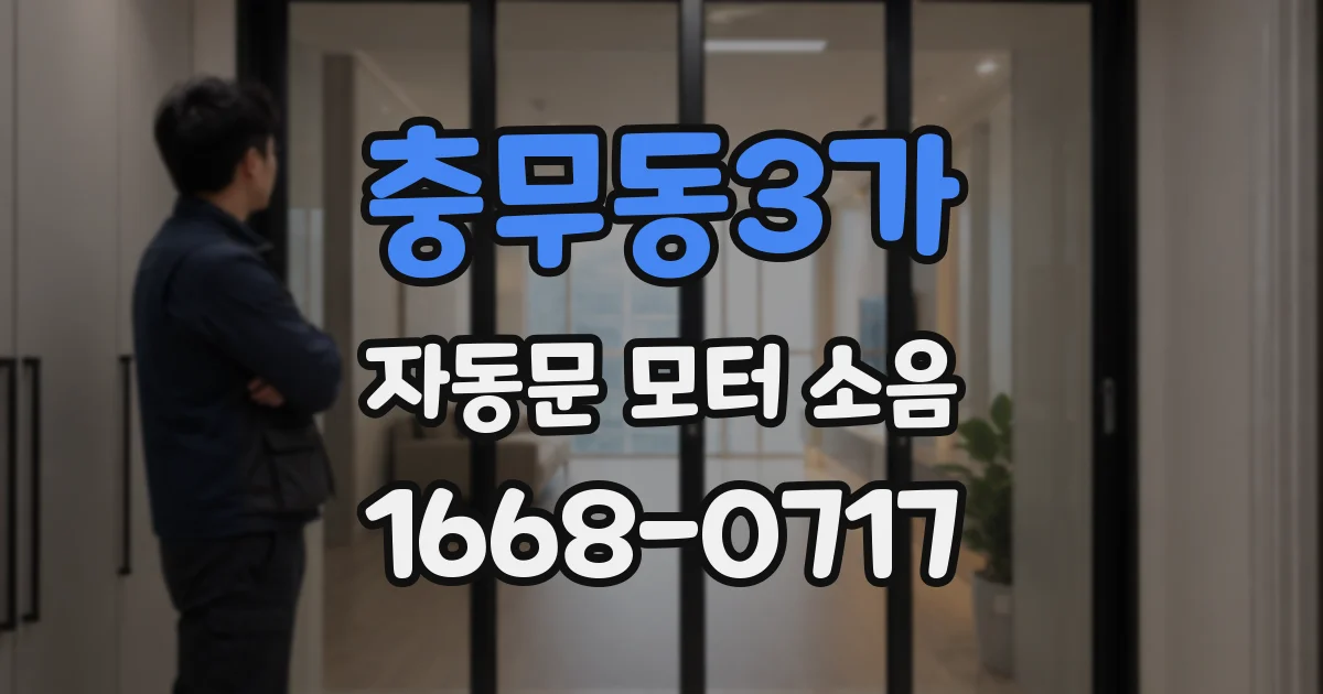 충무동3가 자동문 모터 소음