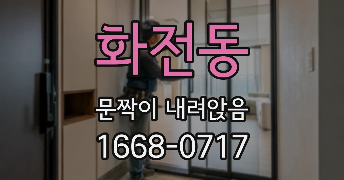 화전동 문짝이 내려앉음