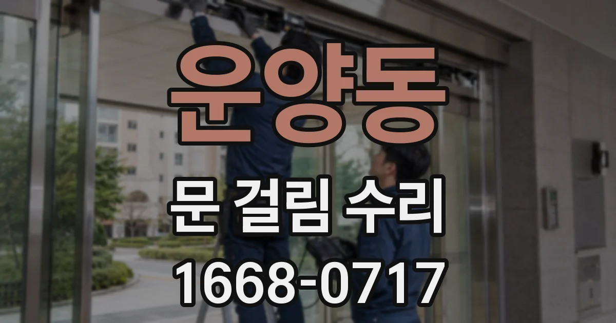 운양동 문 걸림 수리