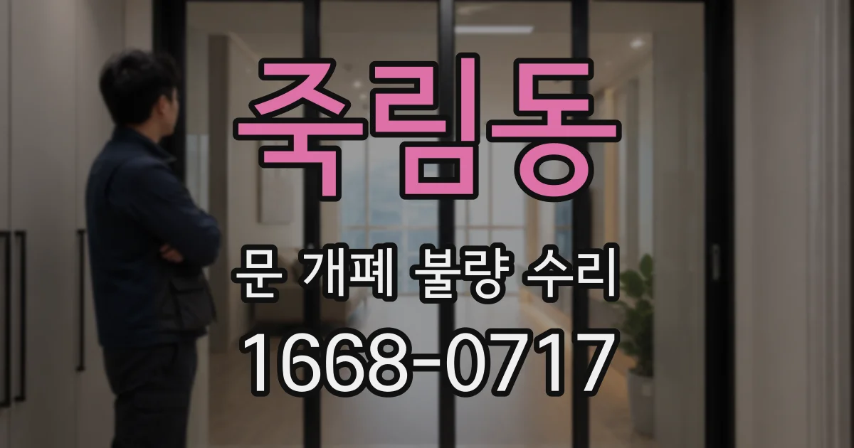 죽림동 문 개폐 불량 수리