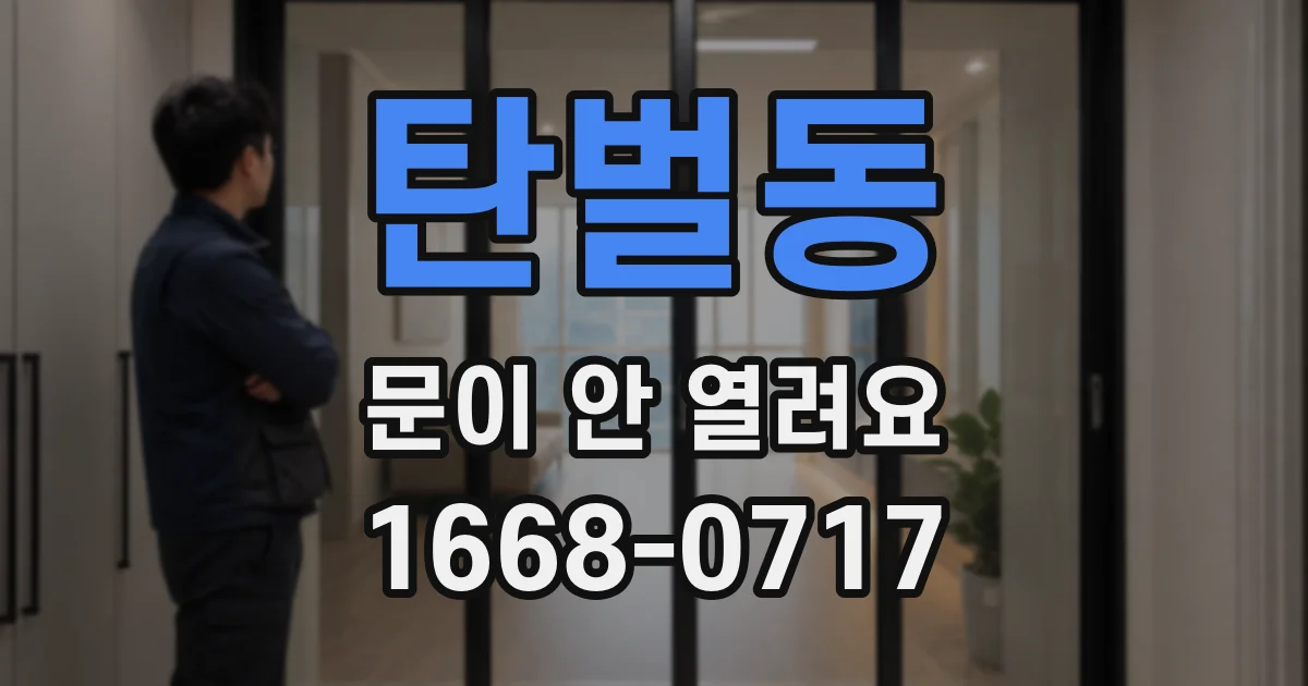 탄벌동 문이 안 열려요