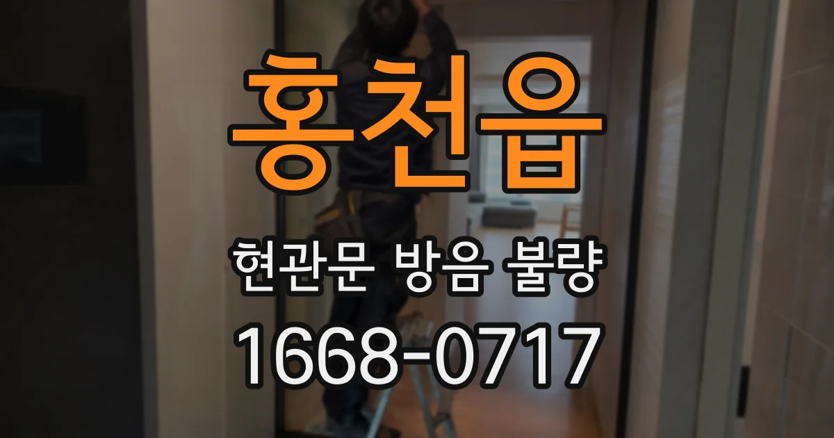 홍천읍 현관문 방음 불량