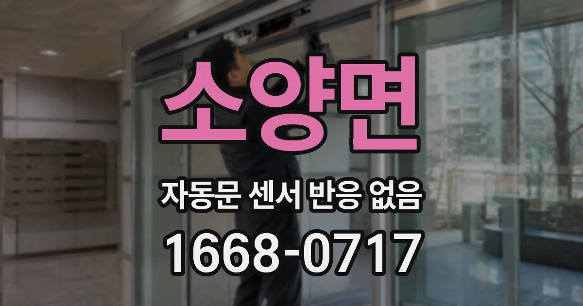 소양면 자동문 센서 반응 없음