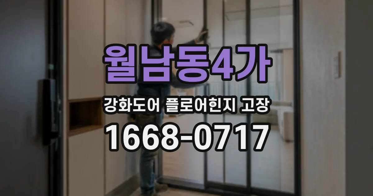 월남동4가 강화도어 플로어힌지 고장
