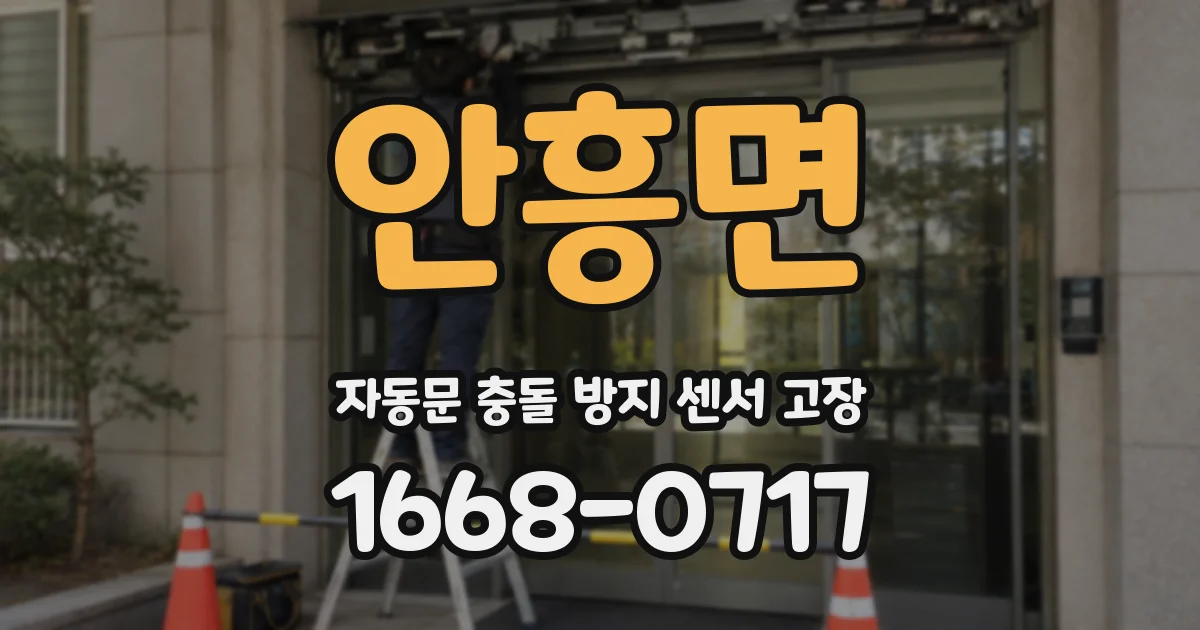 안흥면 자동문 충돌 방지 센서 고장