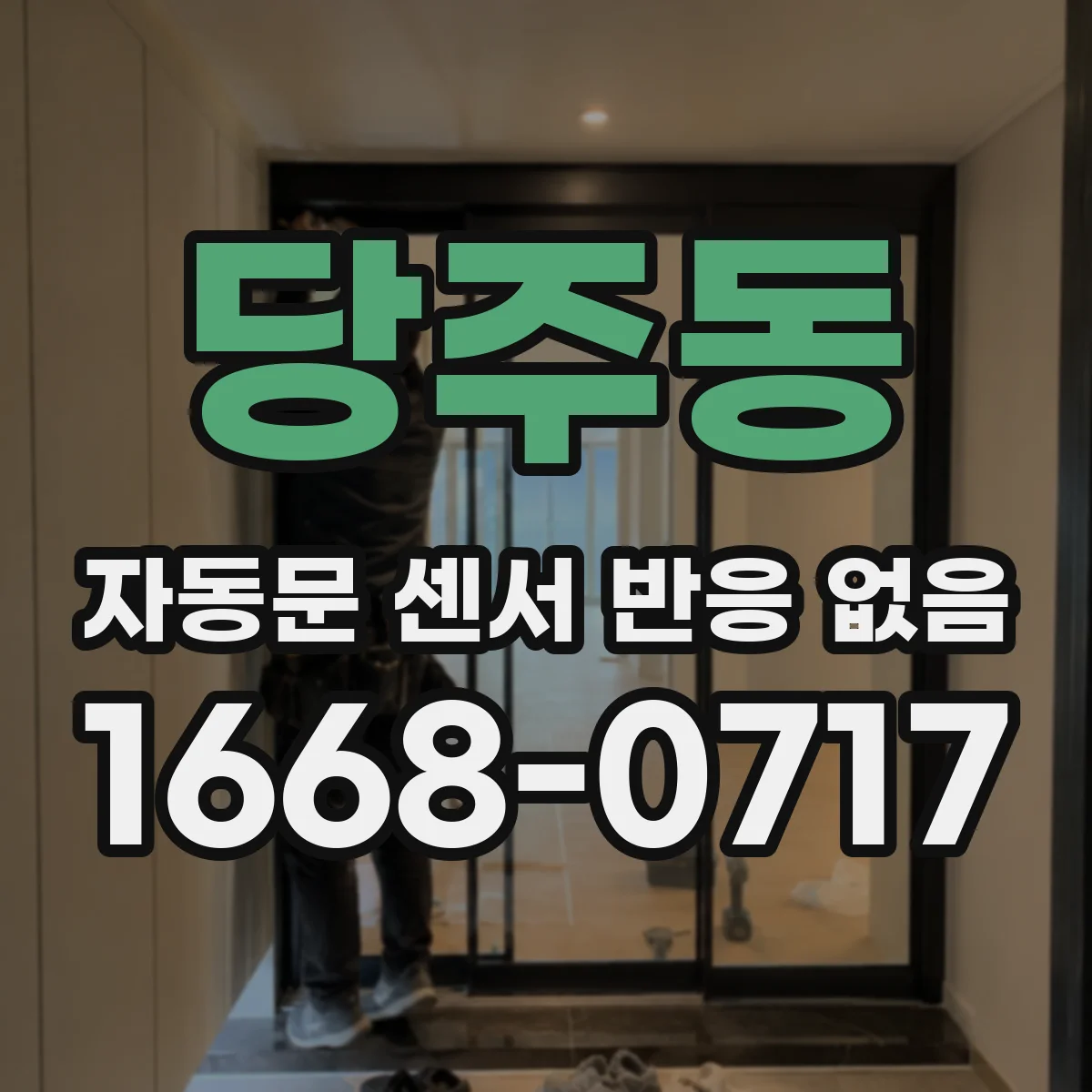 당주동 자동문 센서 반응 없음