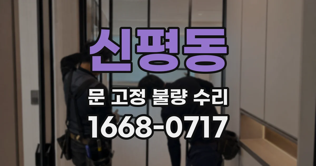 신평동 문 고정 불량 수리