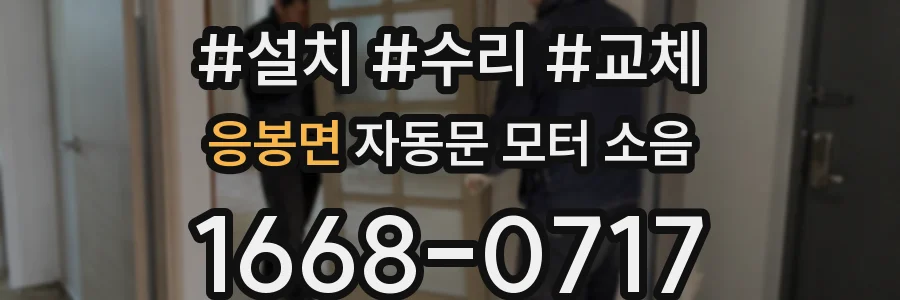 응봉면 자동문 모터 소음