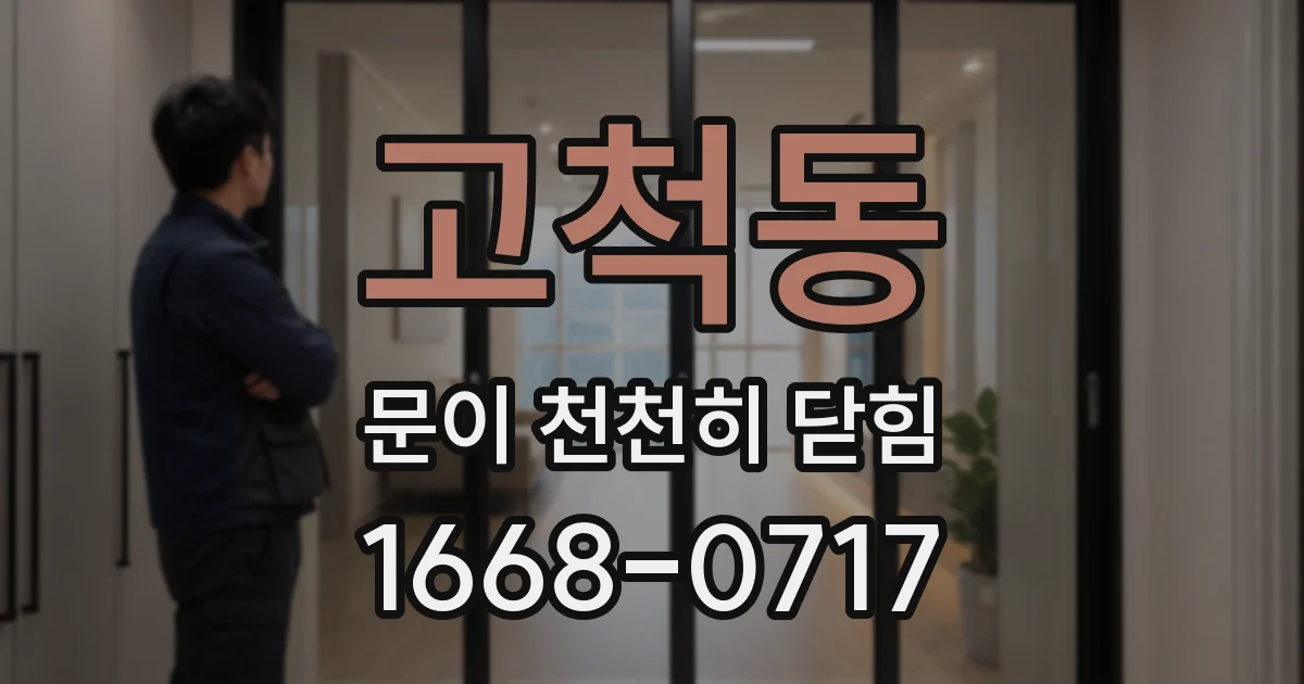 고척동 문이 천천히 닫힘