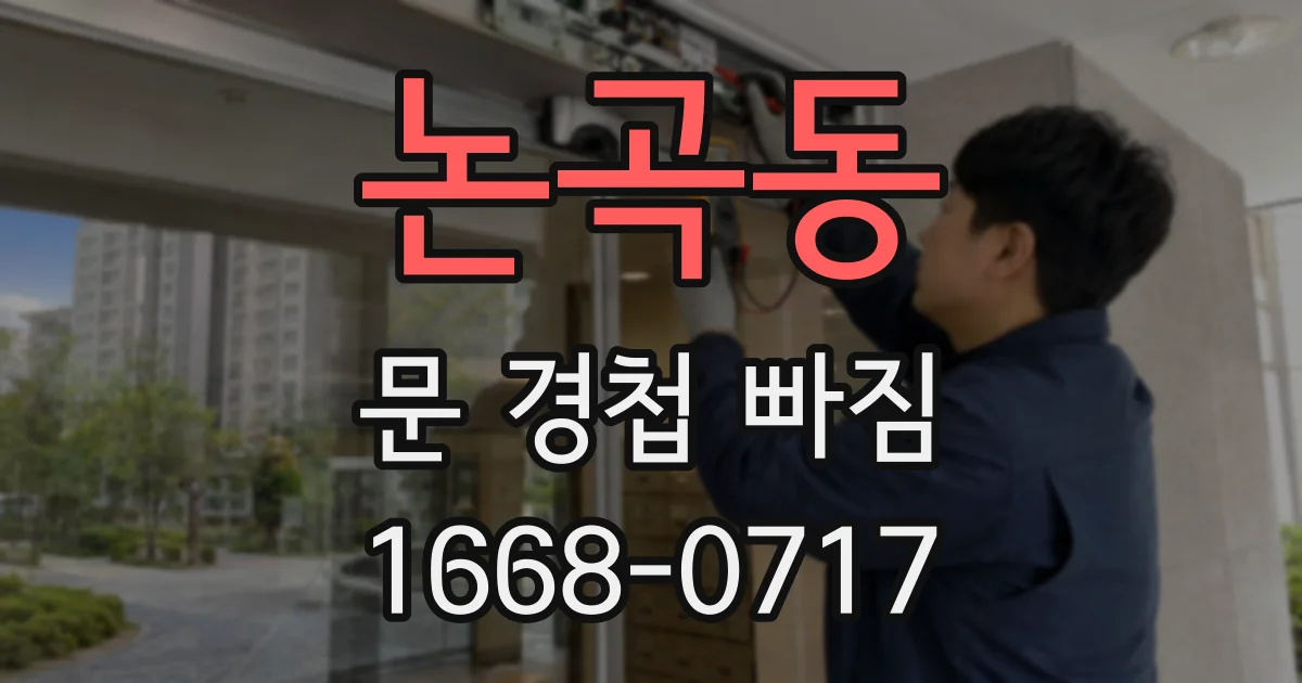 논곡동 문 경첩 빠짐
