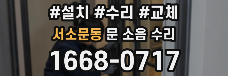서소문동 문 소음 수리