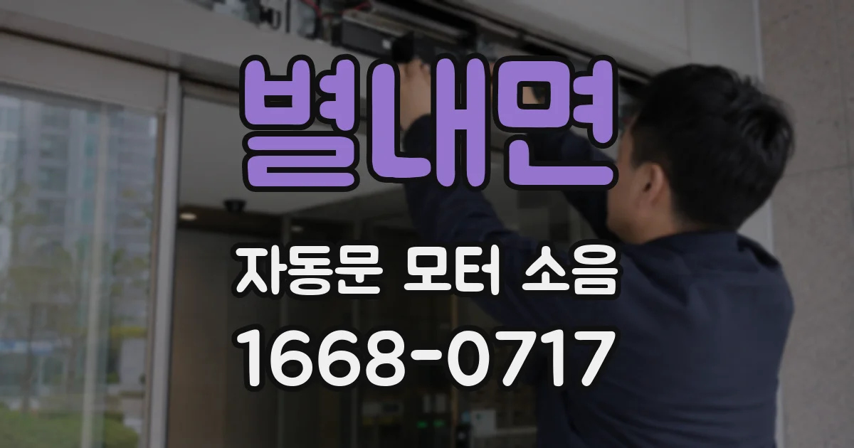 별내면 자동문 모터 소음