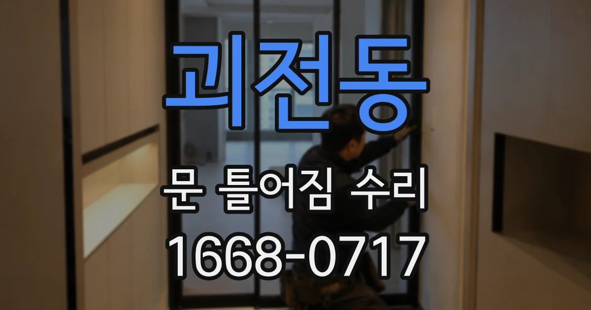 괴전동 문 틀어짐 수리