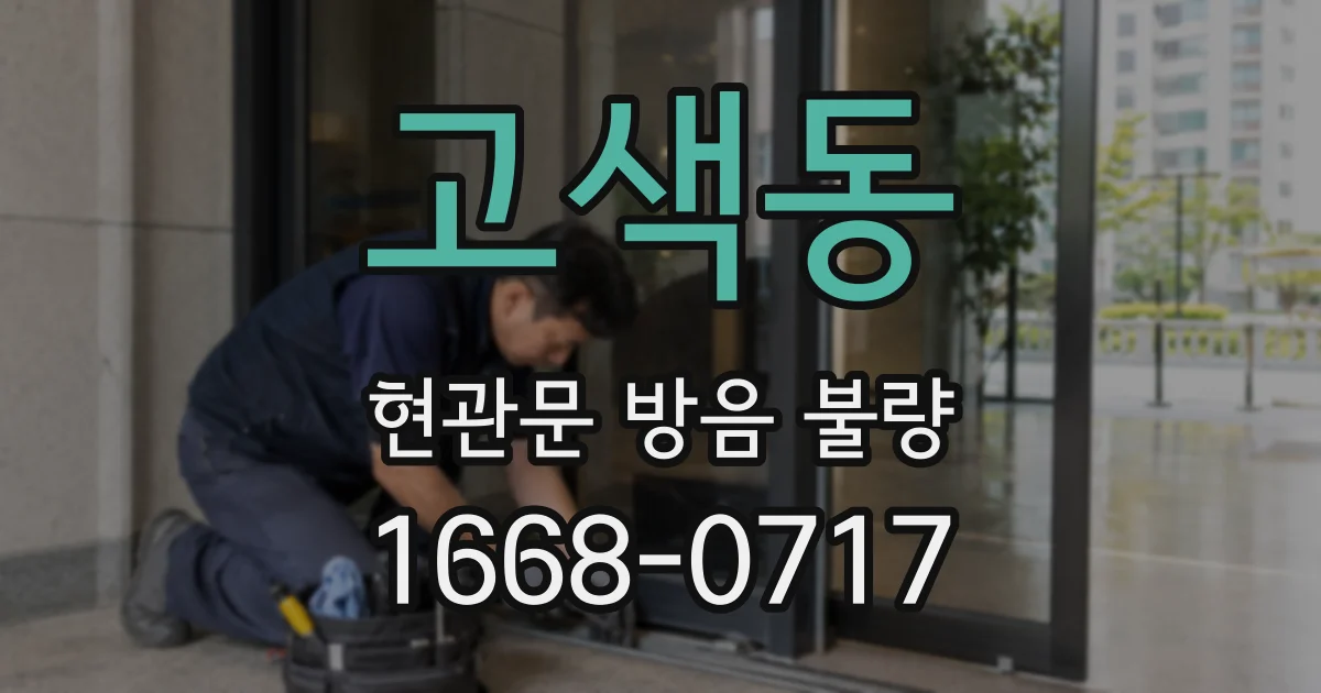 고색동 현관문 방음 불량