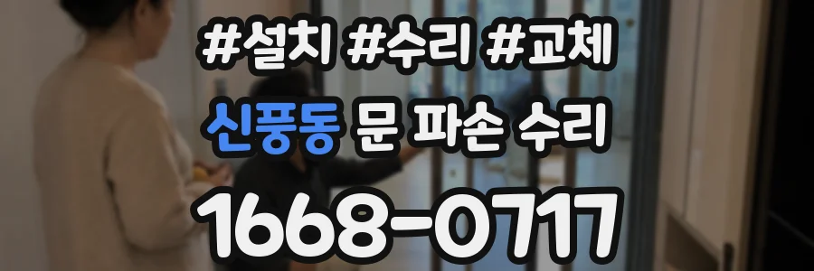 신풍동 문 파손 수리