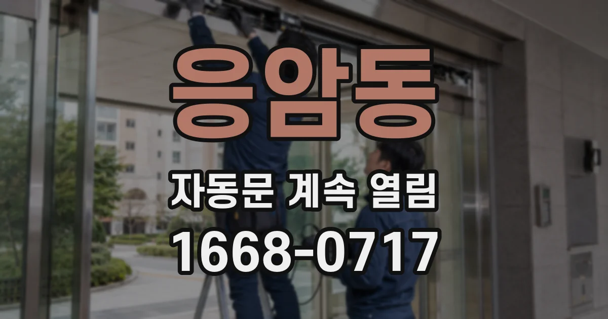 응암동 자동문 계속 열림