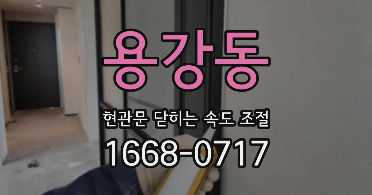 용강동 현관문 닫히는 속도 조절