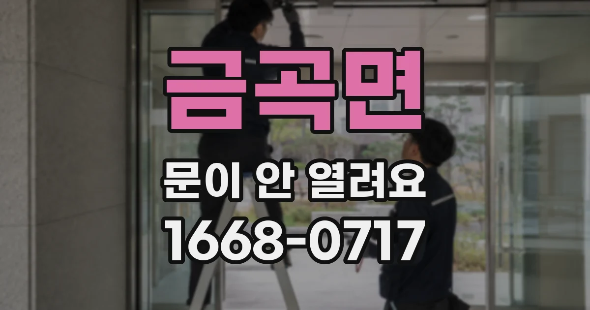 금곡면 문이 안 열려요