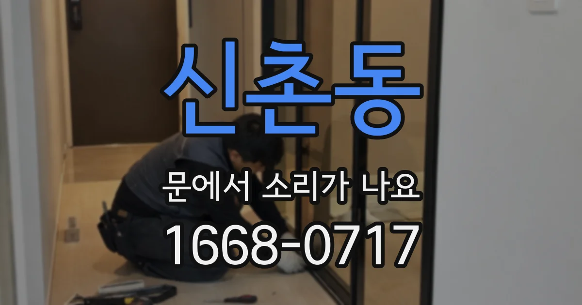 신촌동 문에서 소리가 나요