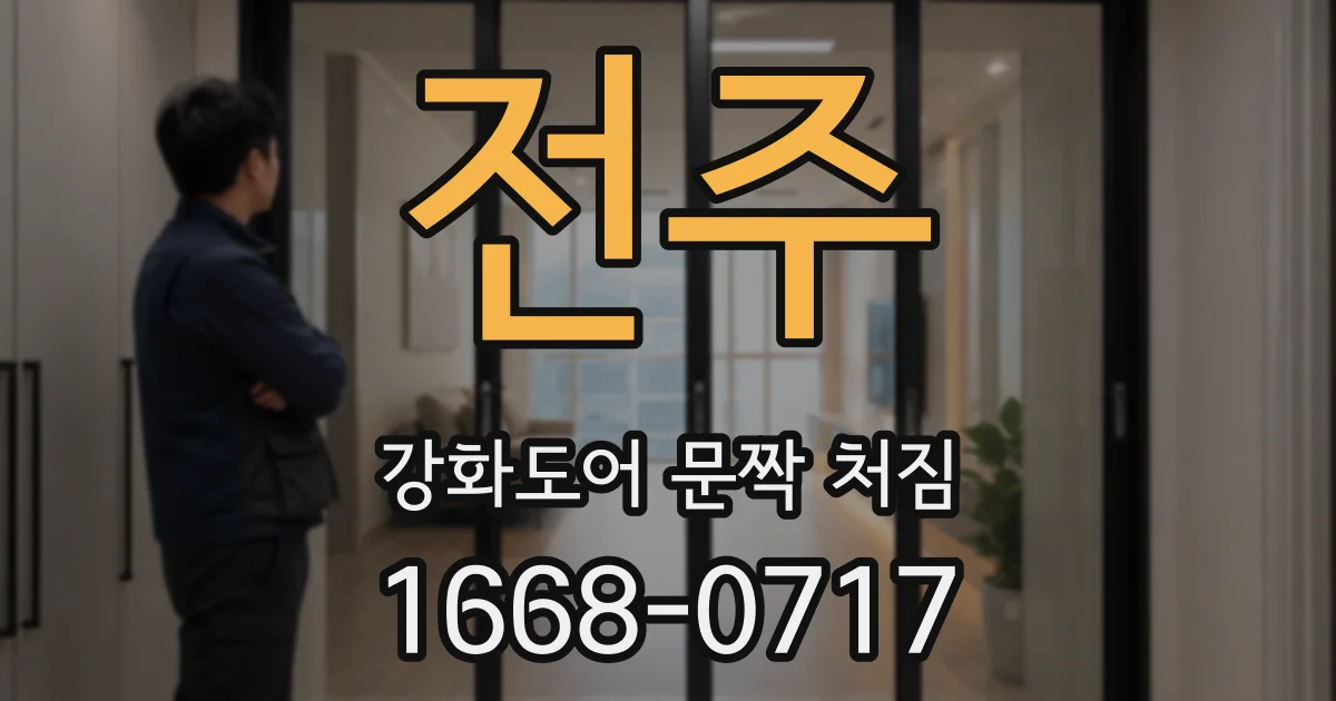 전주 강화도어 문짝 처짐