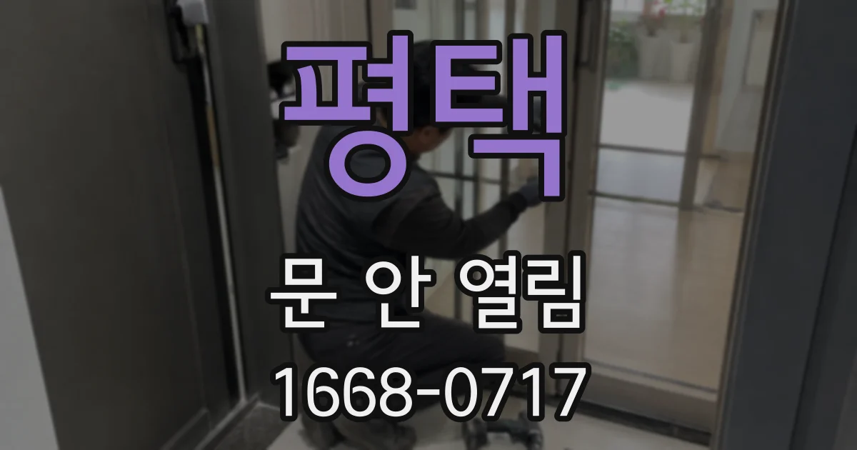 평택 문 안 열림