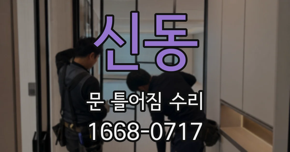 신동 문 틀어짐 수리