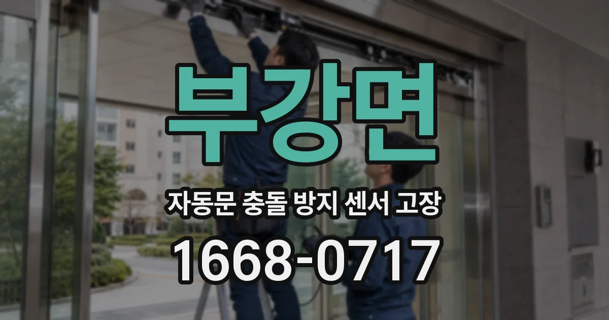 부강면 자동문 충돌 방지 센서 고장