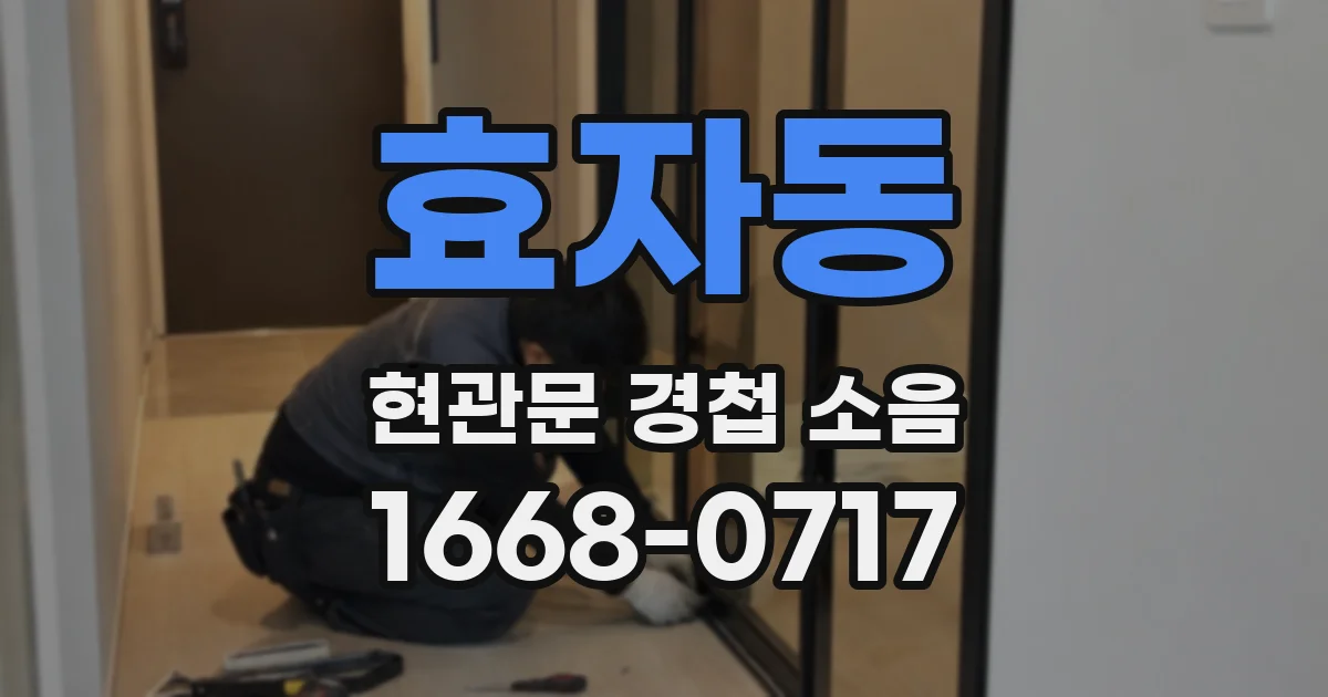 효자동 현관문 경첩 소음