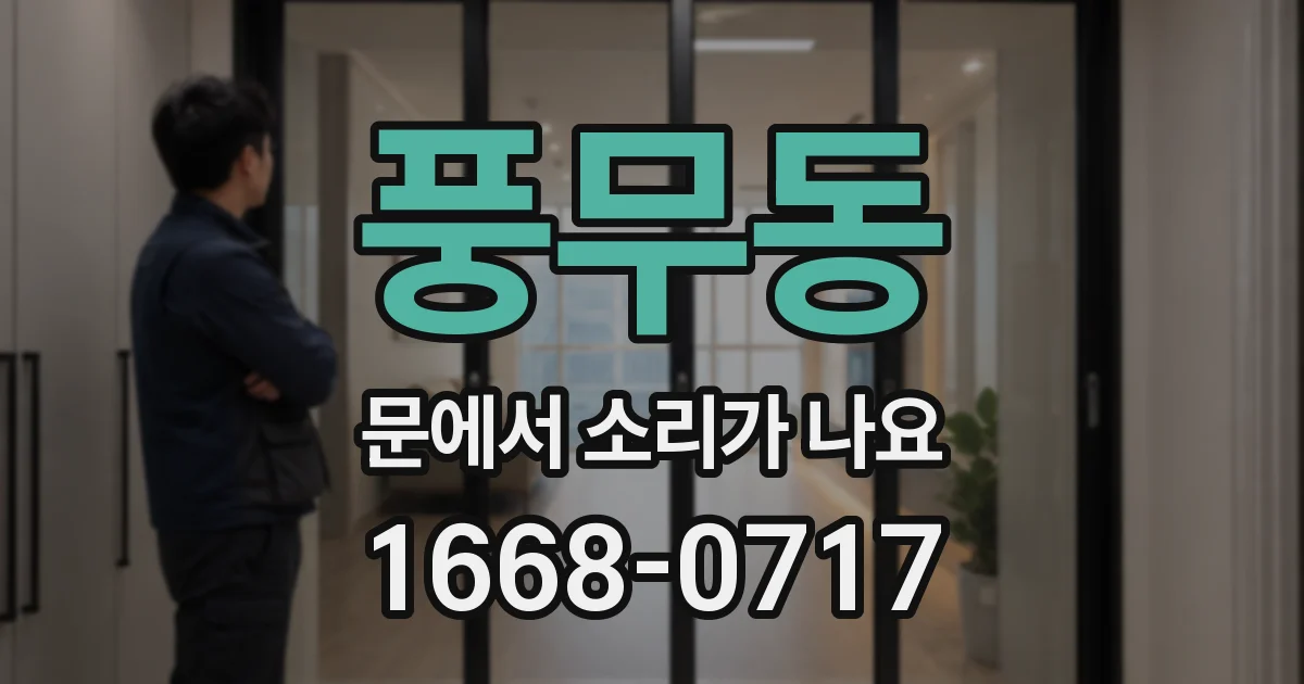 풍무동 문에서 소리가 나요