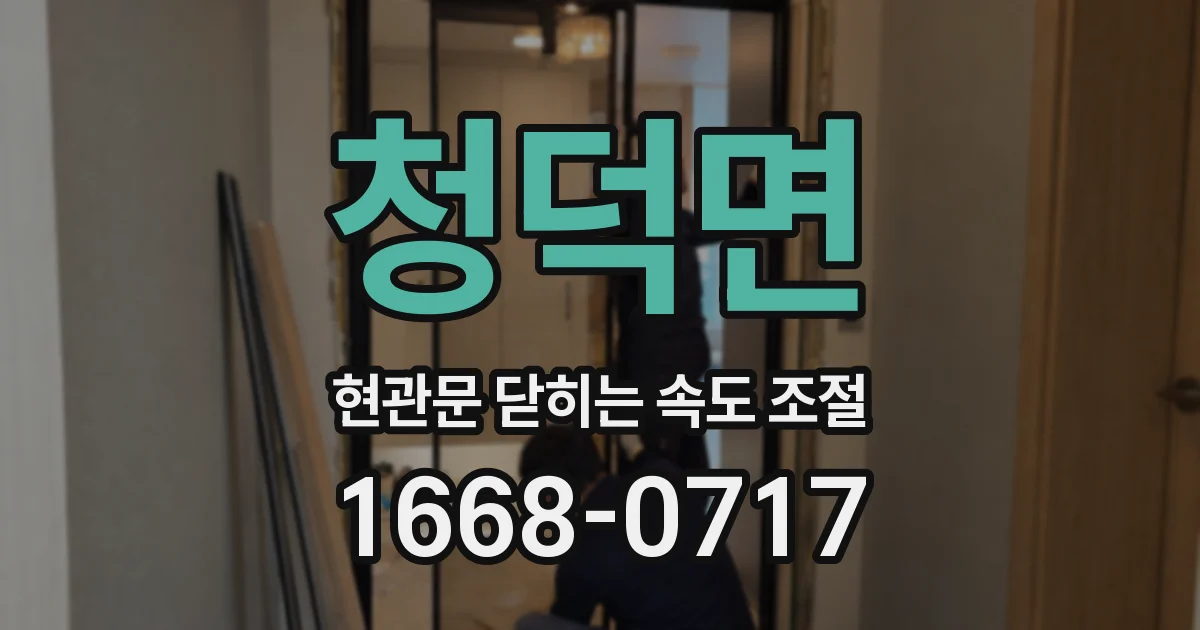 청덕면 현관문 닫히는 속도 조절