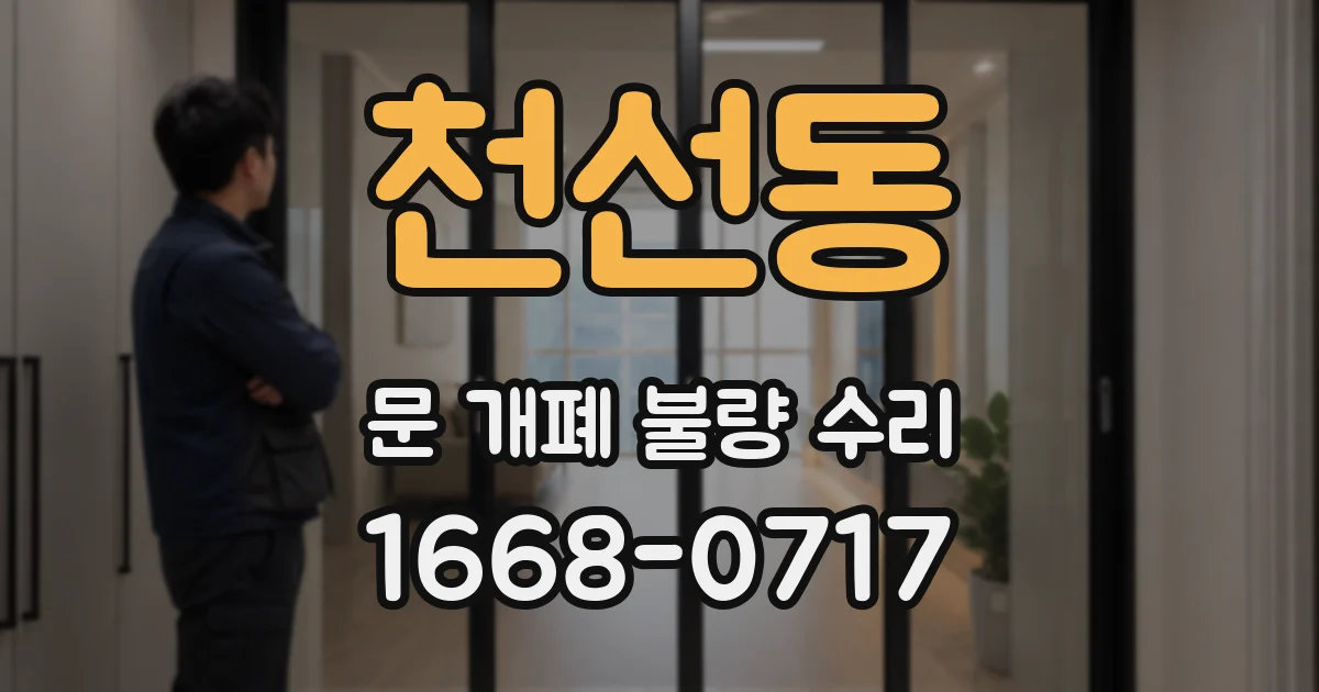 천선동 문 개폐 불량 수리