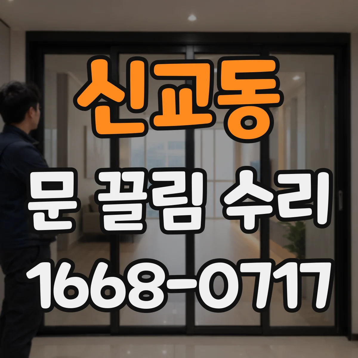 신교동 문 끌림 수리