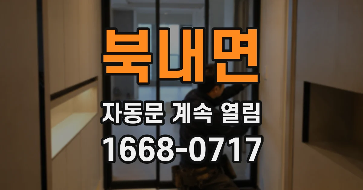 북내면 자동문 계속 열림