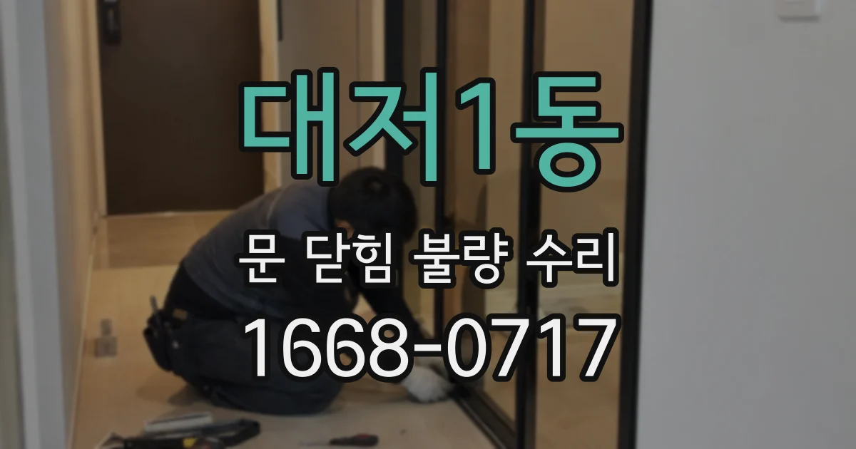 대저1동 문 닫힘 불량 수리