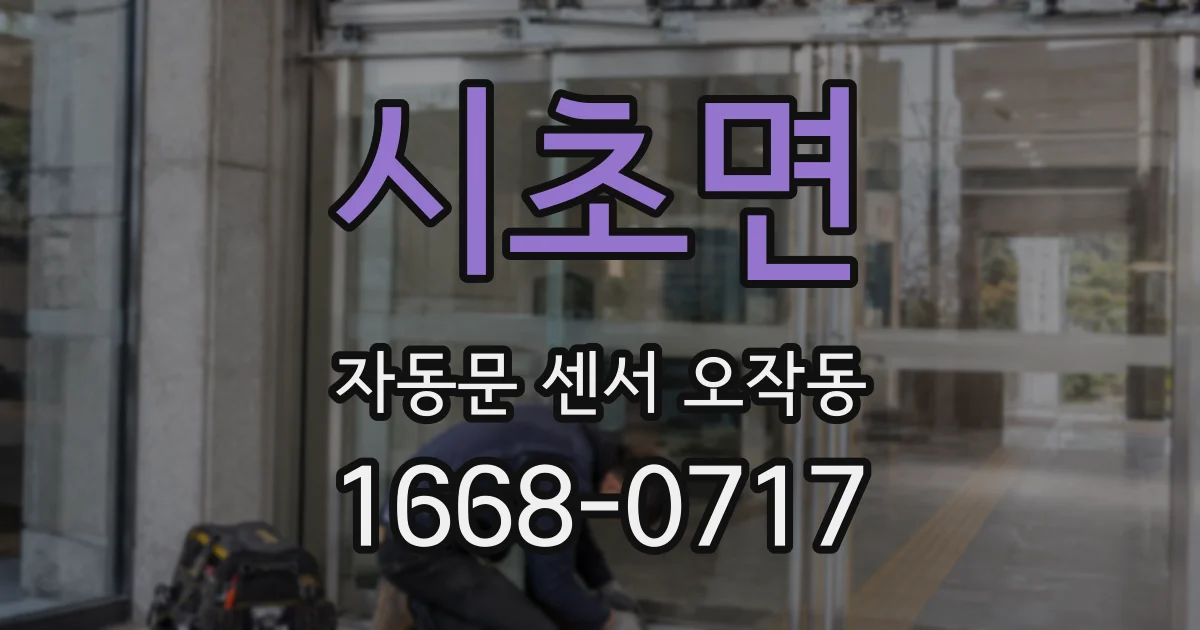 시초면 자동문 센서 오작동