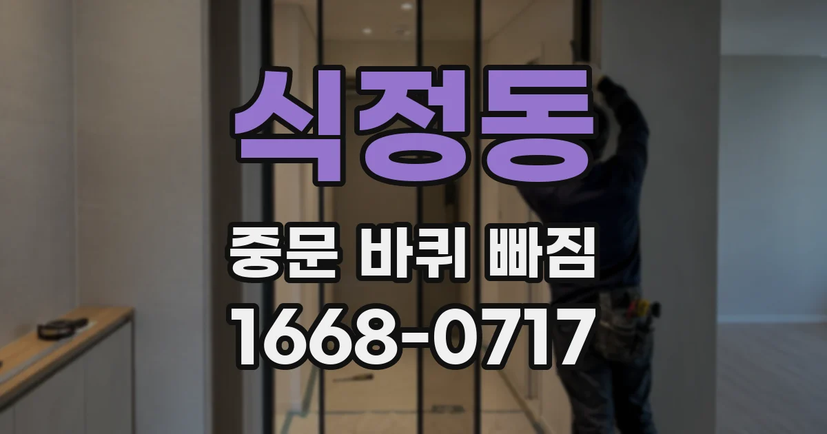 식정동 중문 바퀴 빠짐